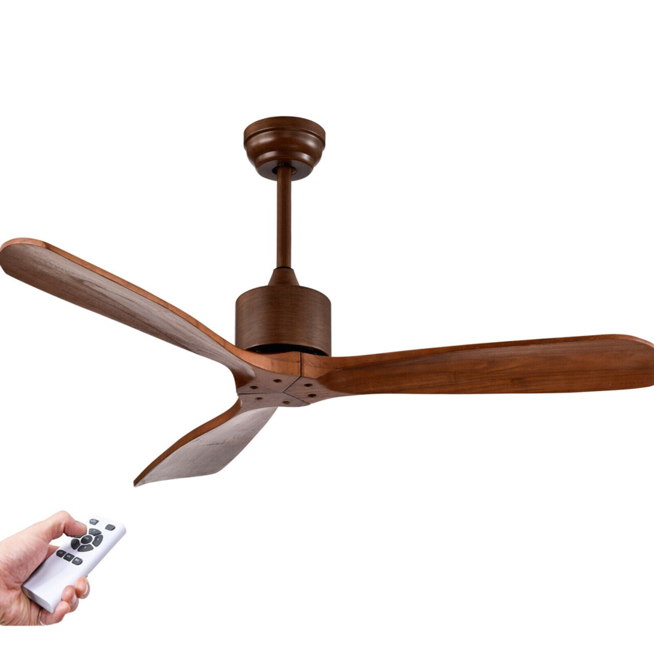 52 Modern Ceiling Fan No Light Indoor Outdoor W/Remote Control